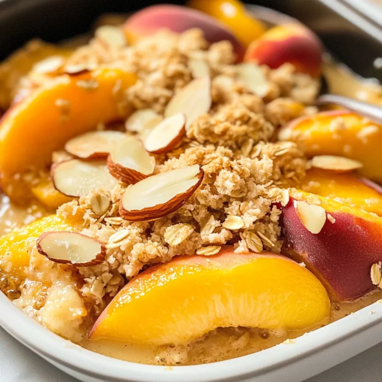 Air Fryer Peach Crisp