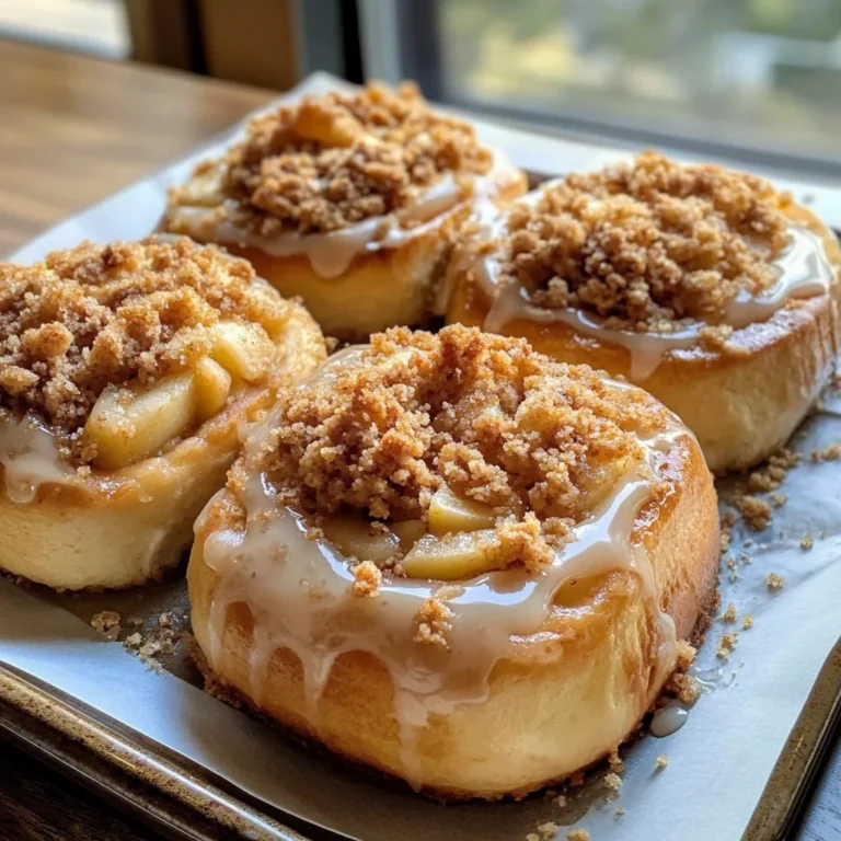 Apple Cheesecake Buns with Crumble Topping & Sweet Glaze