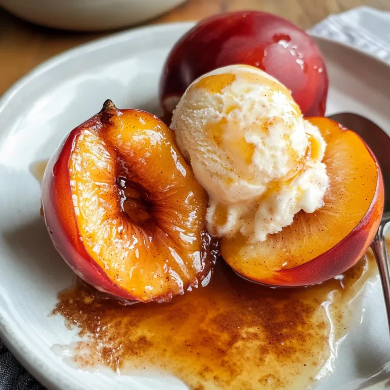 Baked Nectarines with Cinnamon Honey Sauce