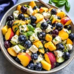 Blueberry Peach Feta Salad