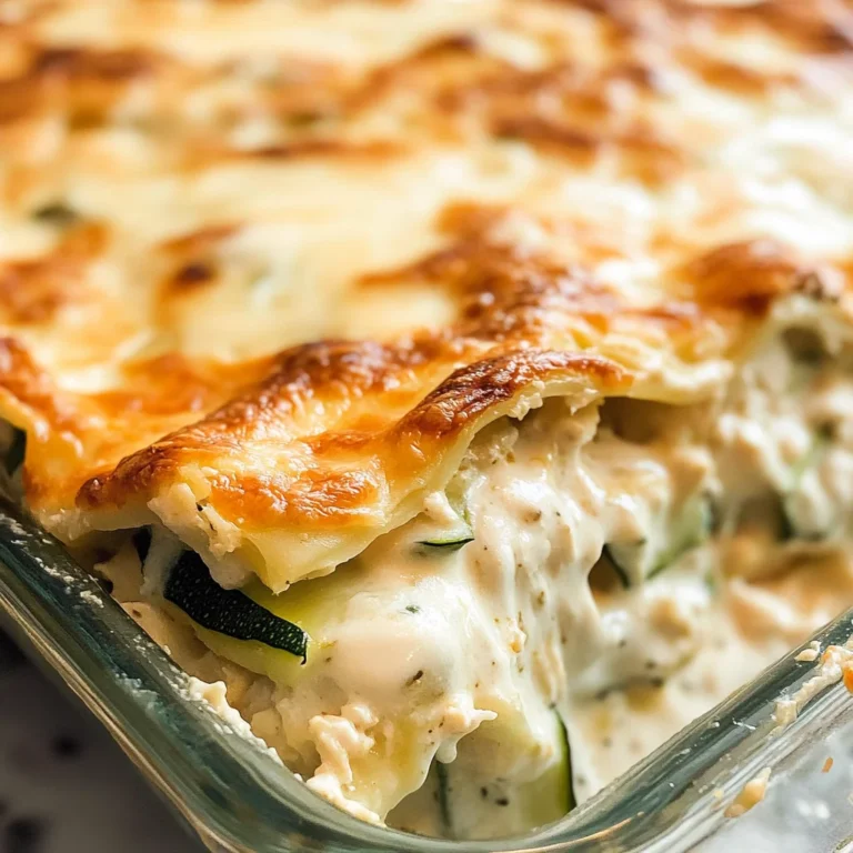 Chicken Alfredo Zucchini Lasagna