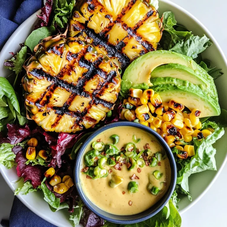 Creamy Citrus Dressing + Grilled Pineapple Salad