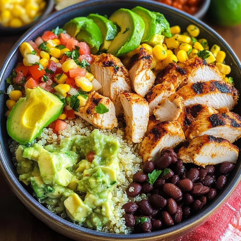 Grilled Chicken Burrito Bowls with Avocado Salsa