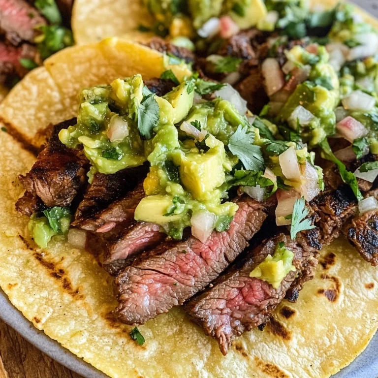 Grilled Steak Tacos with Avocado Salsa