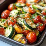 Healthy Baked Zucchini with Tomatoes