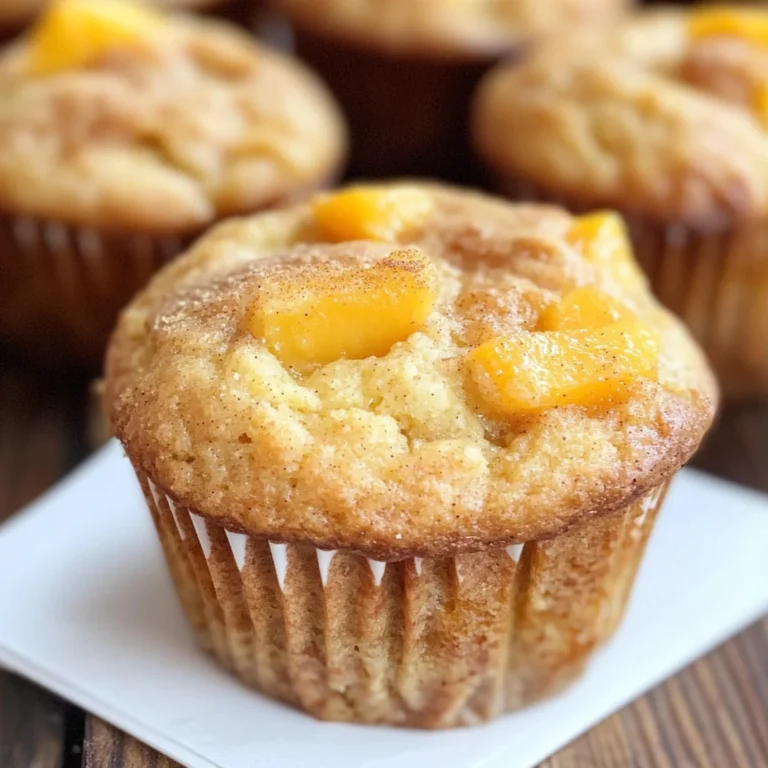 Healthy Honey Peach Muffins