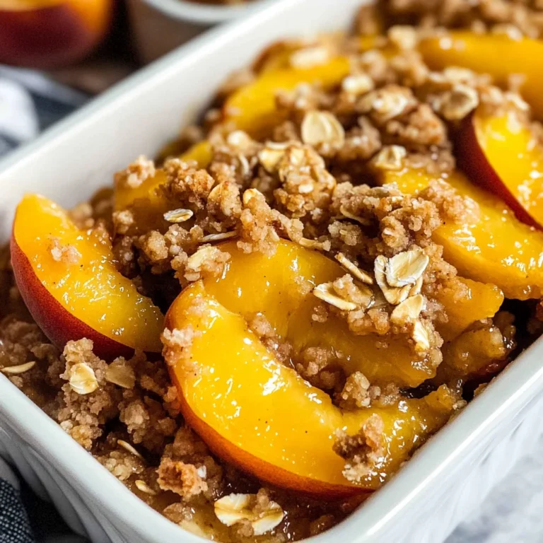Healthy Peach Crumble