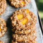Healthy Peach Oatmeal Breakfast Cookies