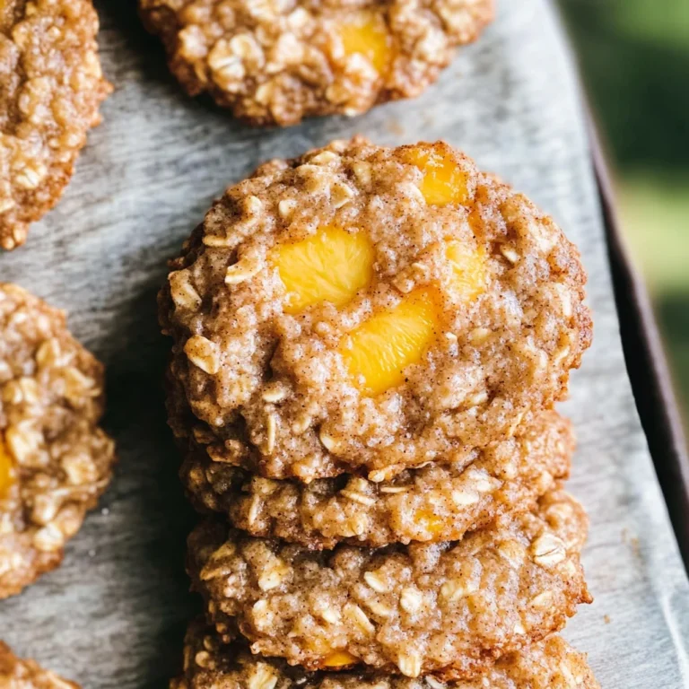 Healthy Peach Oatmeal Breakfast Cookies