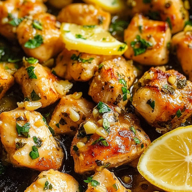 Lemon Garlic Chicken Bites