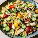 Lemon Orzo Salad with Chicken