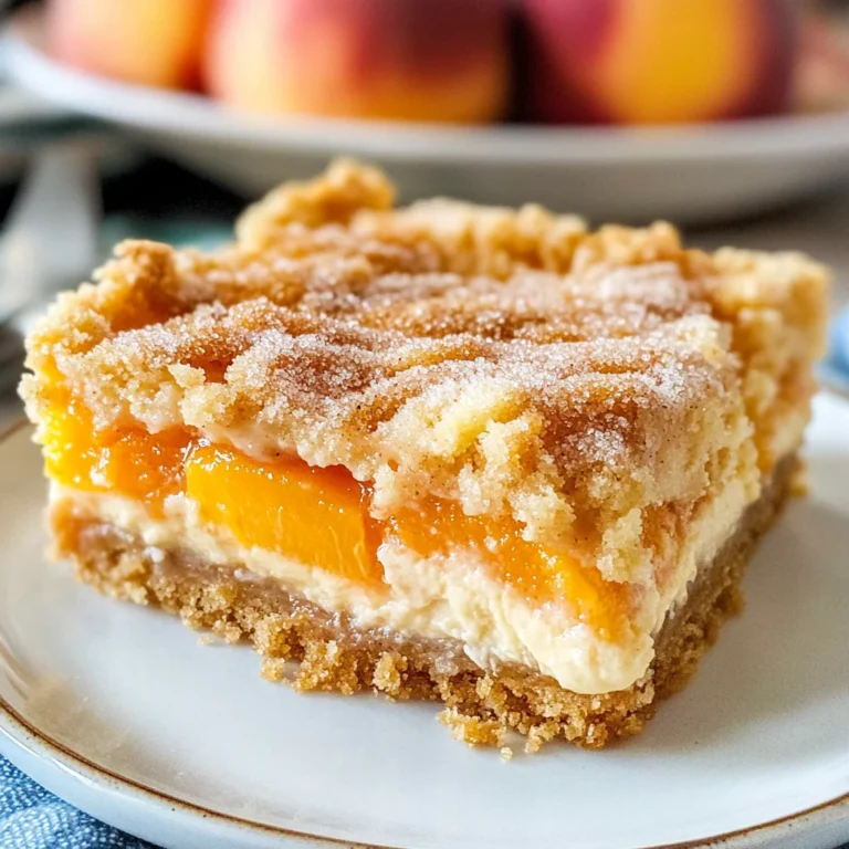 Peach Cobbler Cheesecake Bars