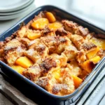 Peach Cobbler French Toast Bake