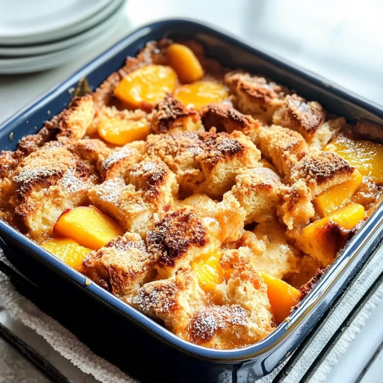 Peach Cobbler French Toast Bake