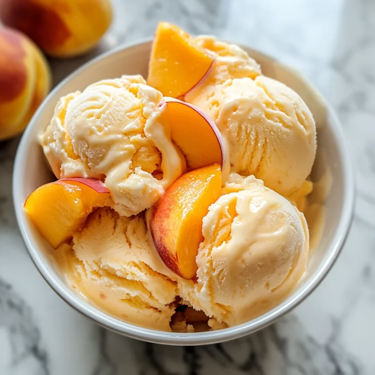 Peach Greek Frozen Yogurt