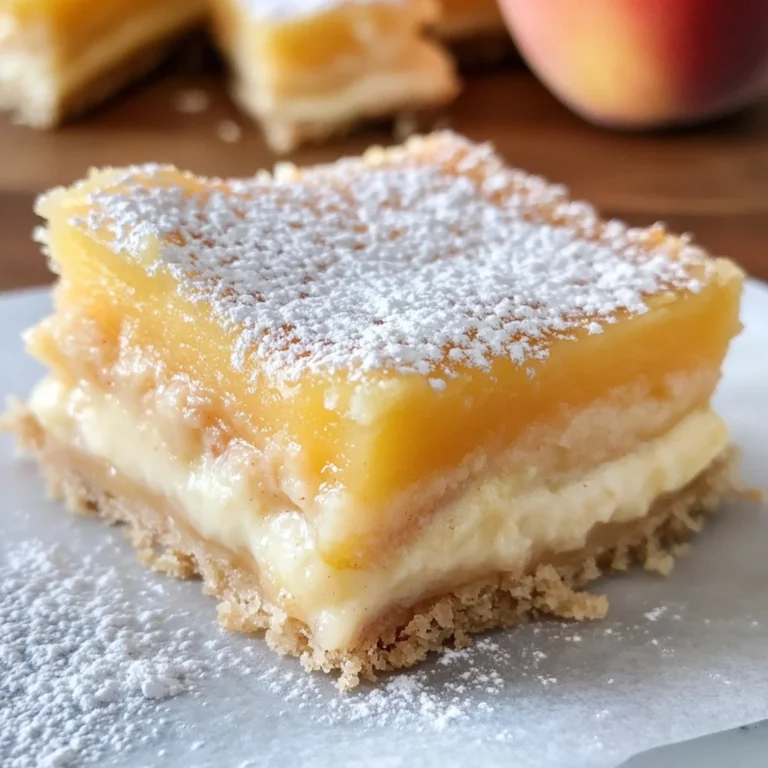 Peach Nectar Custard Bars