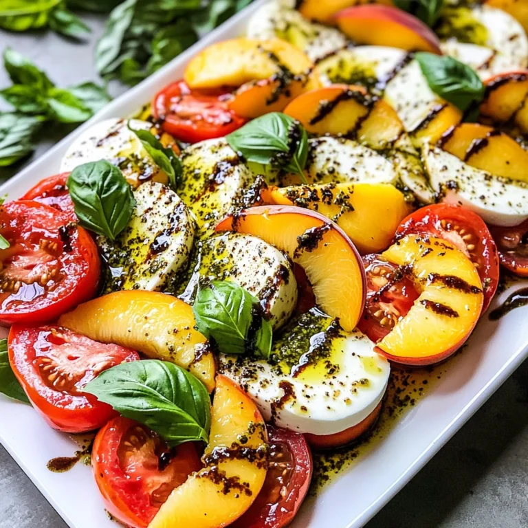 Peach Tomato Caprese Salad