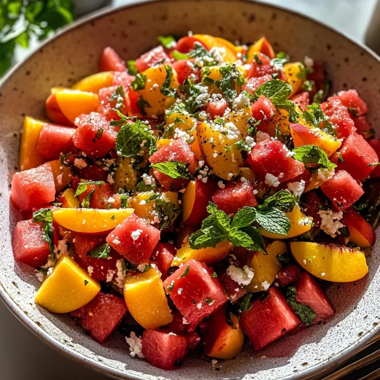 Peach Watermelon Salad Recipe