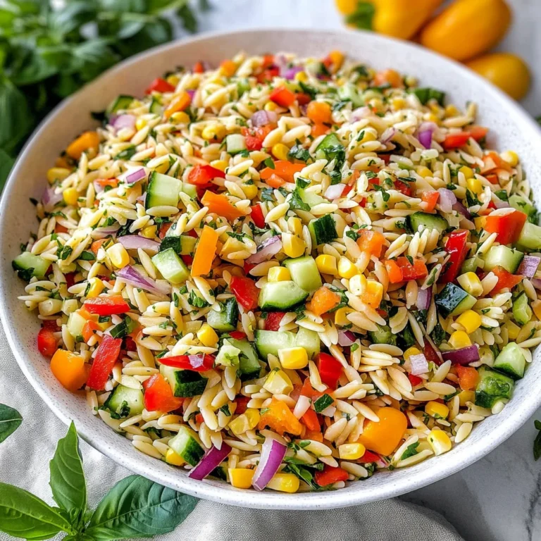 Rainbow Orzo Salad