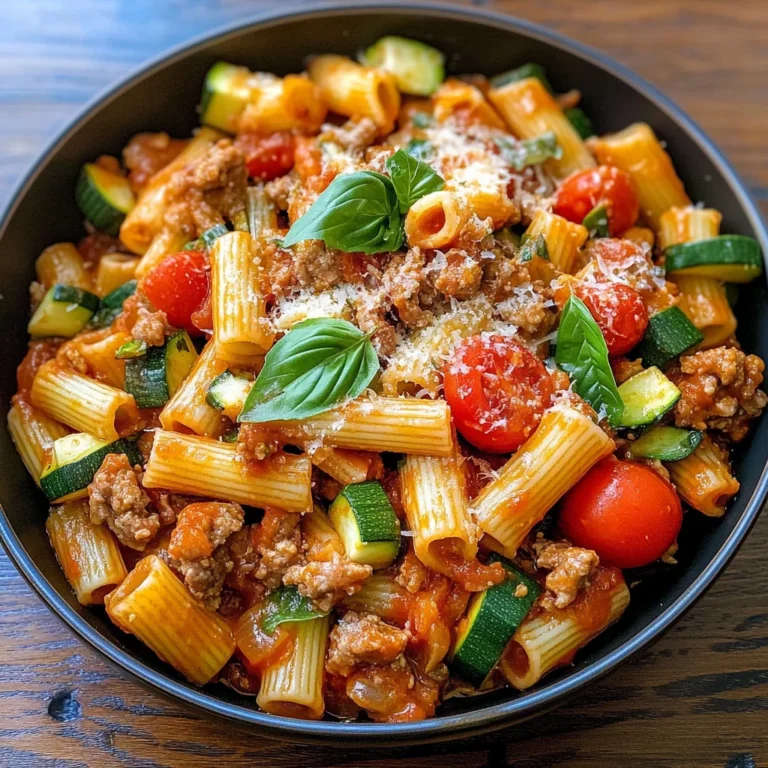 Rigatoni with Sausage, Tomatoes, and Zucchini