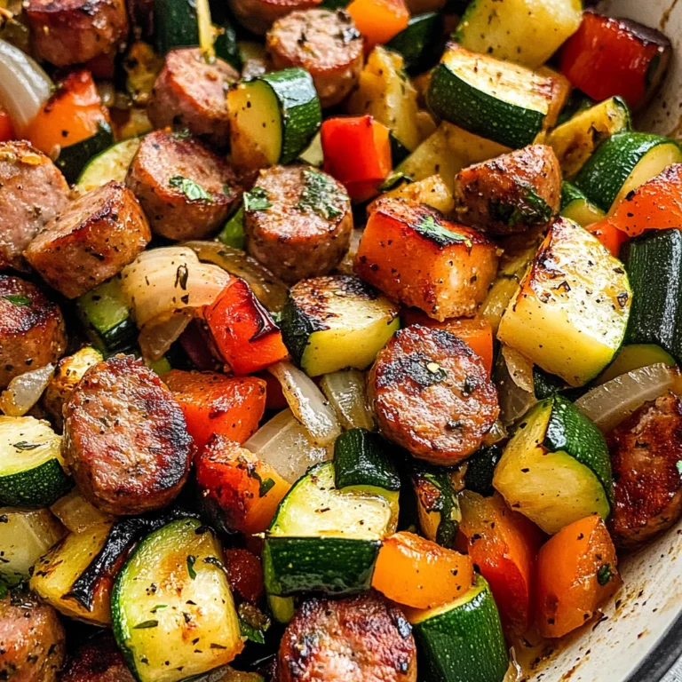 Skillet Sausage and Zucchini