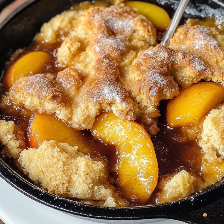 Southern Cast Iron Skillet Peach Cobbler