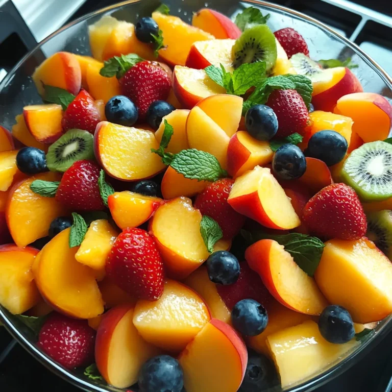 Summer Peach Fruit Salad