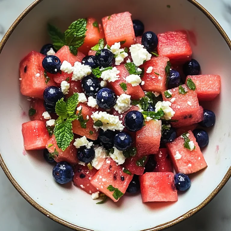 Watermelon Feta Mint Salad