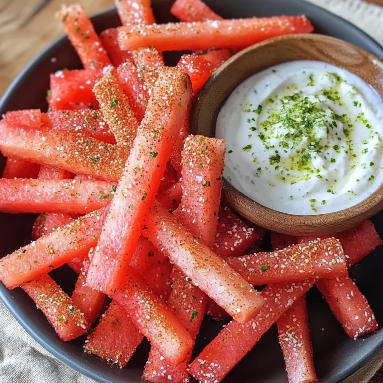 Watermelon Fries with Coconut Lime Dip | Healthy Summer Snack!