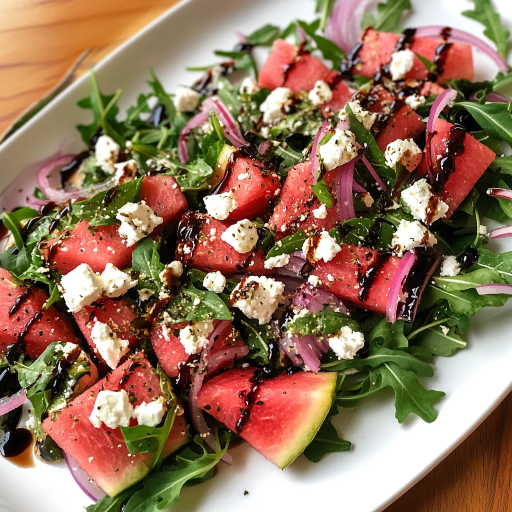 Watermelon , Arugula, & Feta Salad