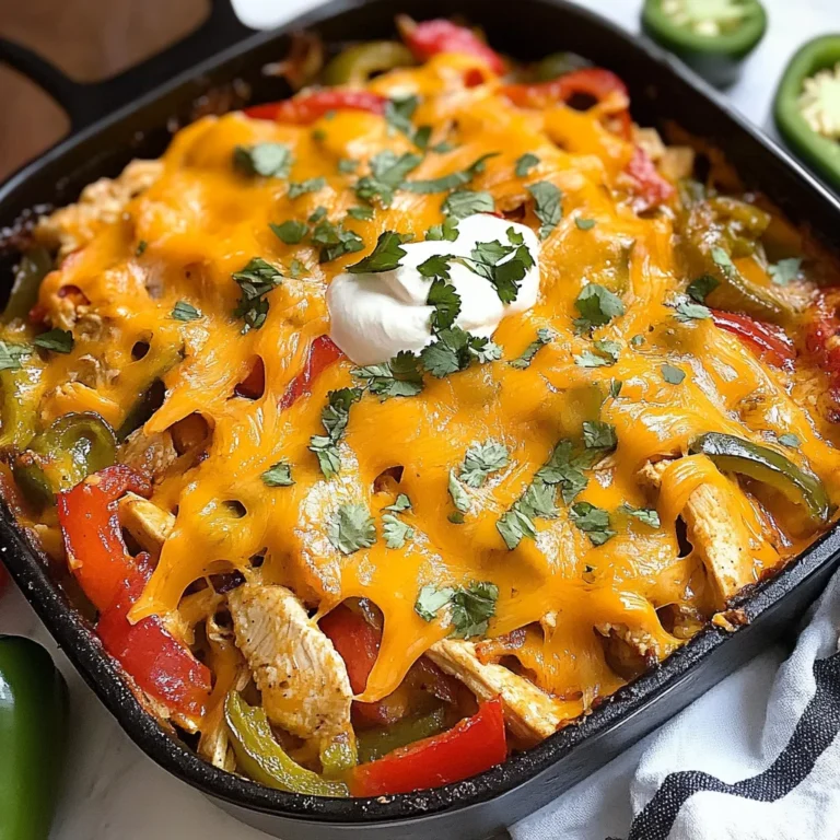 Chicken Fajitas Casserole (easy and cheesy!)