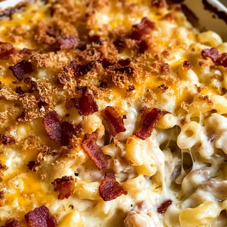 Chicken Turkey Bacon Ranch Mac and Cheese Casserole