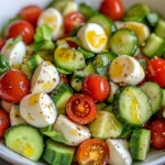 Easy Cucumber Mozzarella Salad