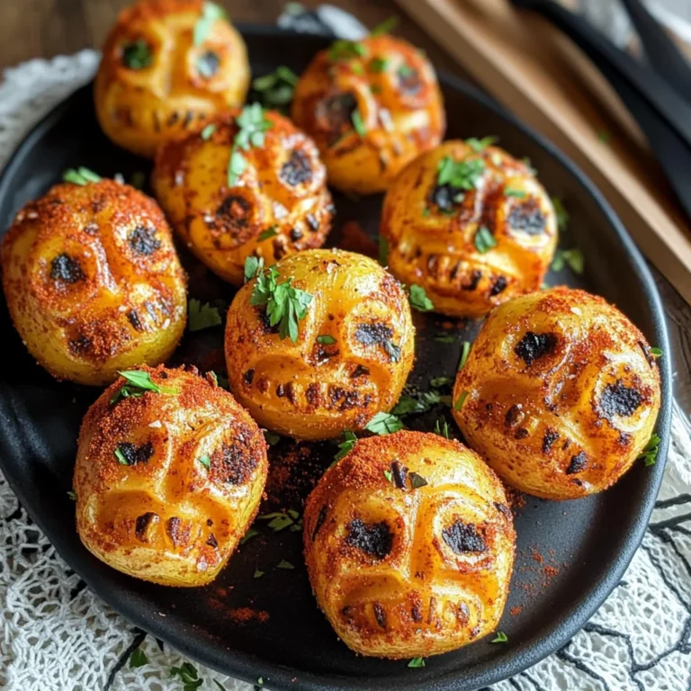 Spooky Halloween Skull Potatoes