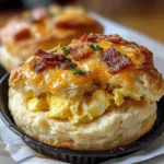 Cheddar Turkey Bacon Egg Biscuit Bombs