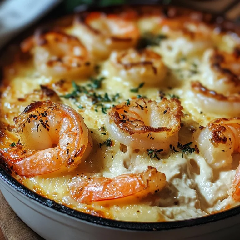 Keto Garlic Shrimp Au Gratin