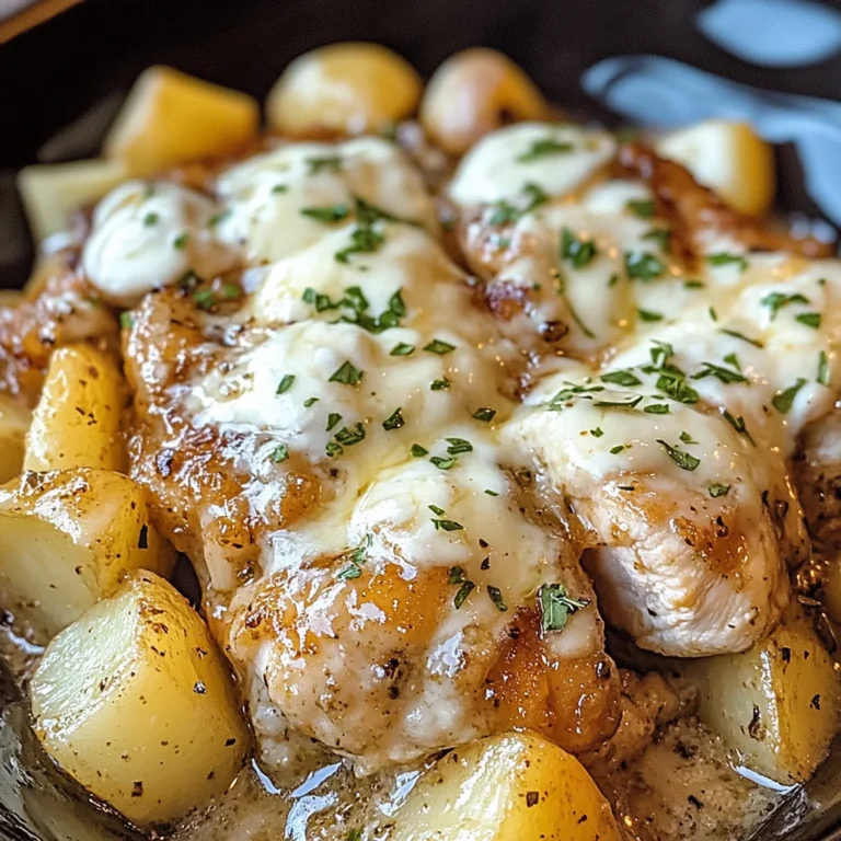 Slow Cooker Garlic Parmesan Chicken and Potatoes
