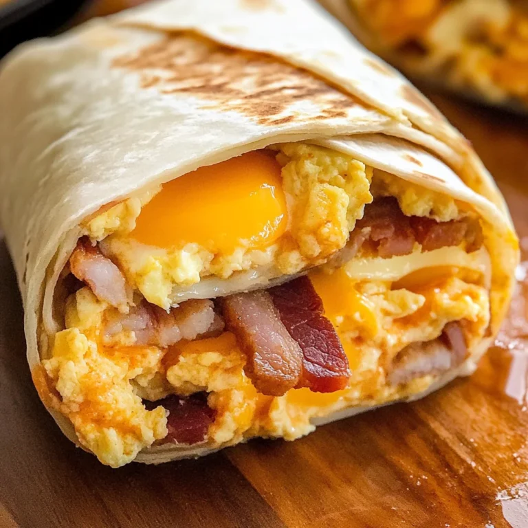 Turkey Bacon Egg and Cheese Breakfast Burritos